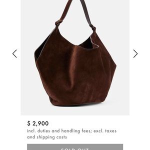 New without tags. Never used. Khaite Lotus Medium Tote in Coffee